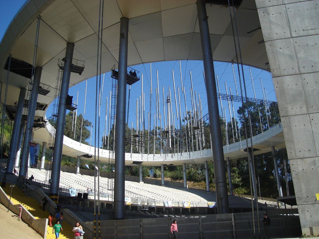 The roofed open-air amphitheatre at the Quinta Vergara in Vina del Mar
